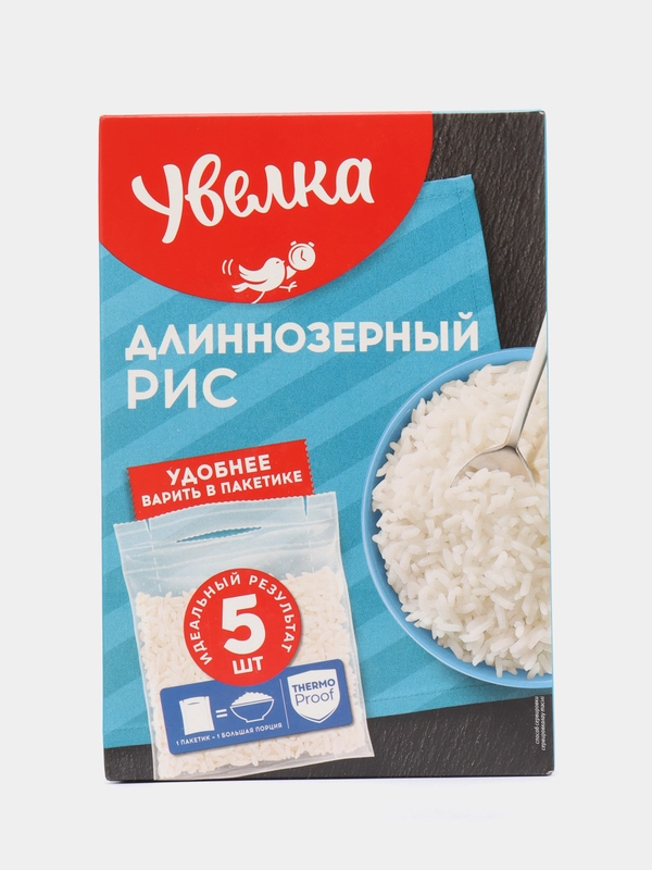 Рис Увелка длиннозерный, шлифованный , 5 х 80 г