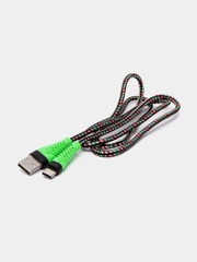 Кабель USB Type-C, тканевая оплетка, 1 метр