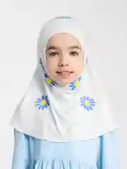 Молочный капр-хиджаб "Ромашка" для малышей