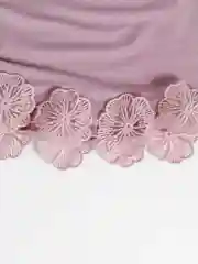 Конфетный хиджаб детский цельный, химар с кружевом и стразами