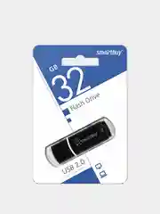 Черный флеш-накопитель USB SmartBuy память 4, 8, 16, 32, 64 Гб