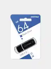 Черный флеш-накопитель USB SmartBuy память 4, 8, 16, 32, 64 Гб