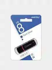 Черный флеш-накопитель USB SmartBuy память 4, 8, 16, 32, 64 Гб
