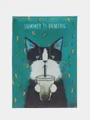 Лазурный обложка на паспорт, чехол для документов "Кот" и "Картина" в стиле Ван Гог