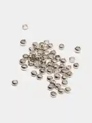 Серый металлик обжимные концевые бусины-кримпы для фиксации, 6 цветов