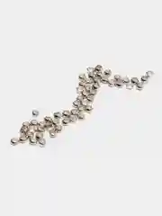 Серый металлик обжимные концевые бусины-кримпы для фиксации, 6 цветов