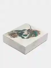 Тёмно-зелёный коробка подарочная, складная "Праздник", 20 х 18 х 5 см