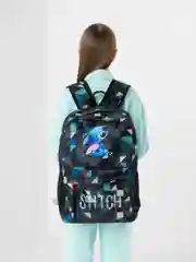 Угольный рюкзак школьный с принтом для детей и подростков