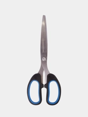 Ножницы BRAUBERG "Classic+", 185 мм, классической формы, резиновые вставки, черно-синие