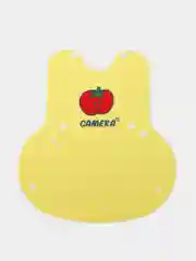 Желтый слюнявчик с карманом. CAMERA. Нагрудник