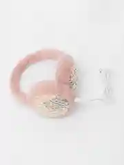 Кораллово-розовый наушники меховые для девочек
