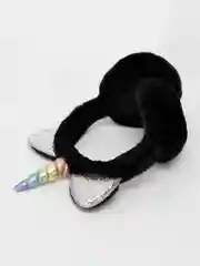 Черный наушники меховые