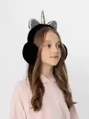 Черный наушники меховые
