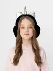 Черный наушники меховые