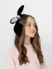 Черный наушники меховые для девочек
