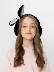 Черный наушники меховые для девочек