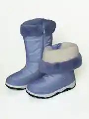 Сиреневый дутики женские, зимние, с мехом