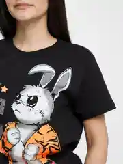 Футболка женская заяц Кролик светящаяся в темноте