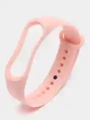 Розовый ремешок для фитнес-браслета Xiaomi Mi Smart Band 3 / 4, силиконовый