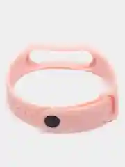 Розовый ремешок для фитнес-браслета Xiaomi Mi Smart Band 3 / 4, силиконовый
