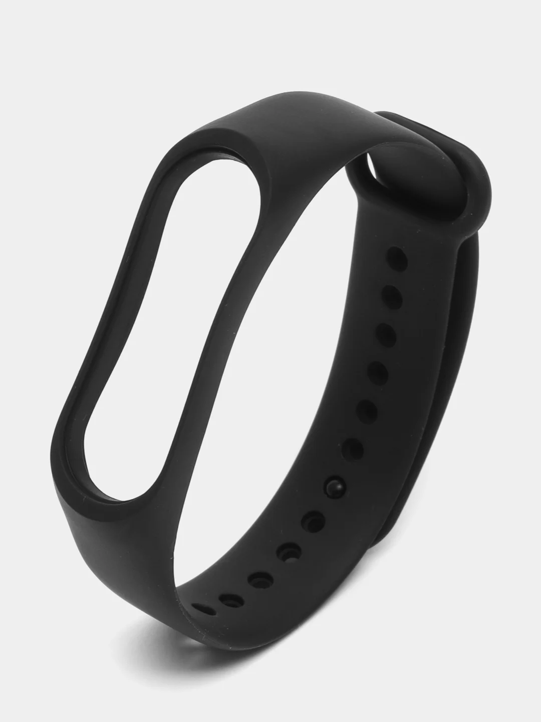 Черный ремешок для фитнес-браслета Xiaomi Mi Smart Band 3 / 4, силиконовый