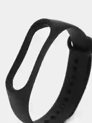 Черный ремешок для фитнес-браслета Xiaomi Mi Smart Band 3 / 4, силиконовый