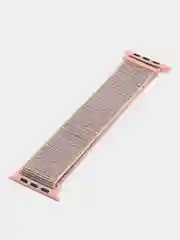 Розовый нейлоновый ремешок для смарт часов Apple Watch (Эпл Вотч) 42, 44, 45 мм
