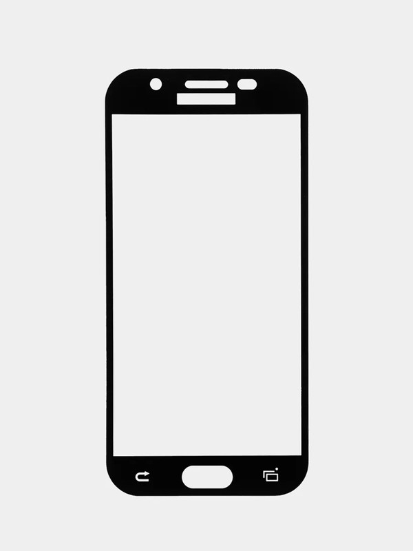Защитное стекло КАРТОФАН для Samsung Galaxy A5 2017 с олеофобным покрытием и черной рамкой