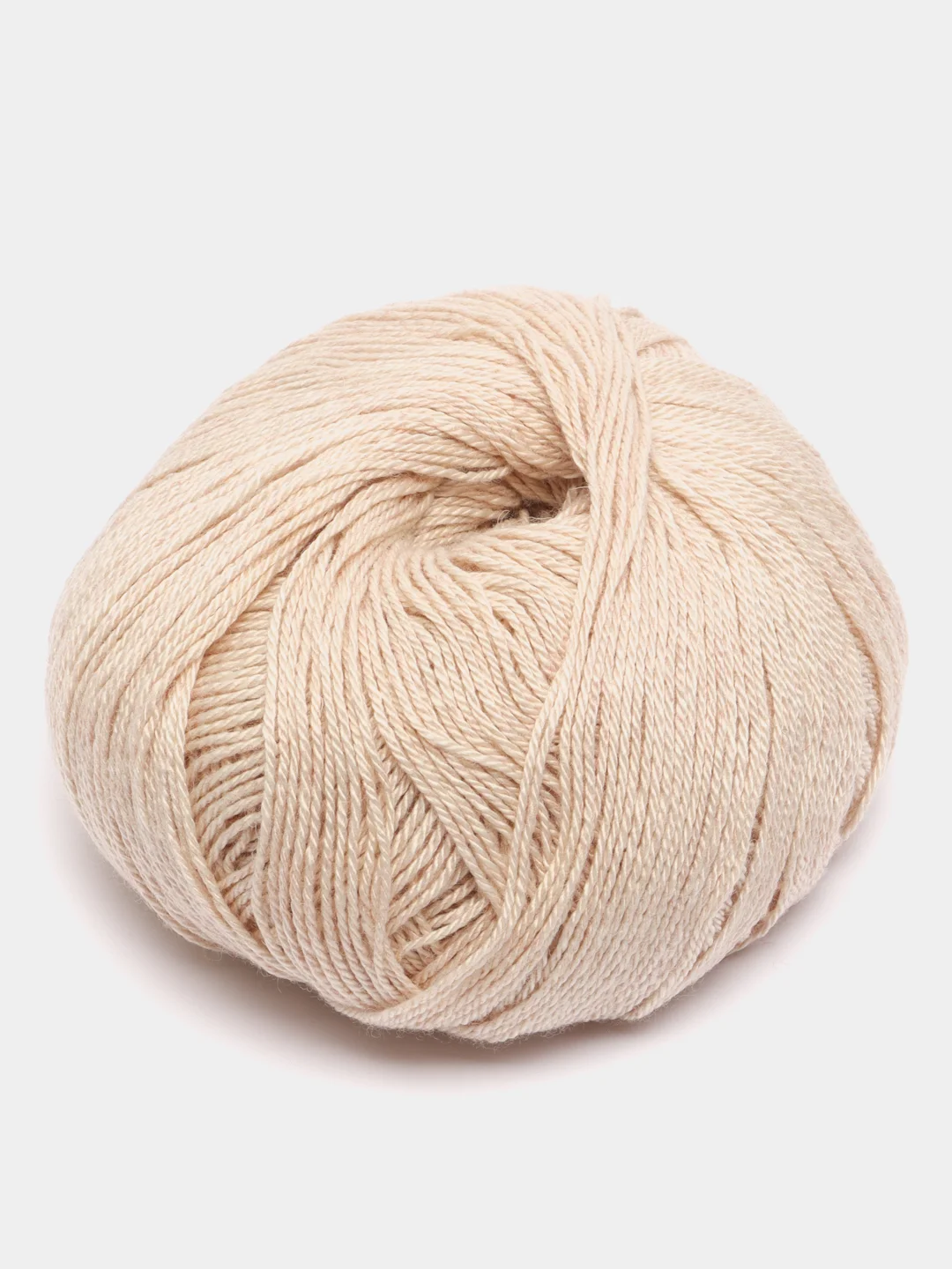 Бежевый меланж пряжа Cashmere Yarn, 50 г/ 200 м, 60% меринос, 20% вискоза, 15% ПА, 5% кашемир
