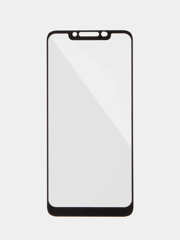 Защитное стекло КАРТОФАН для Xiaomi Pocophone F1 с олеофобным покрытием и черной рамкой