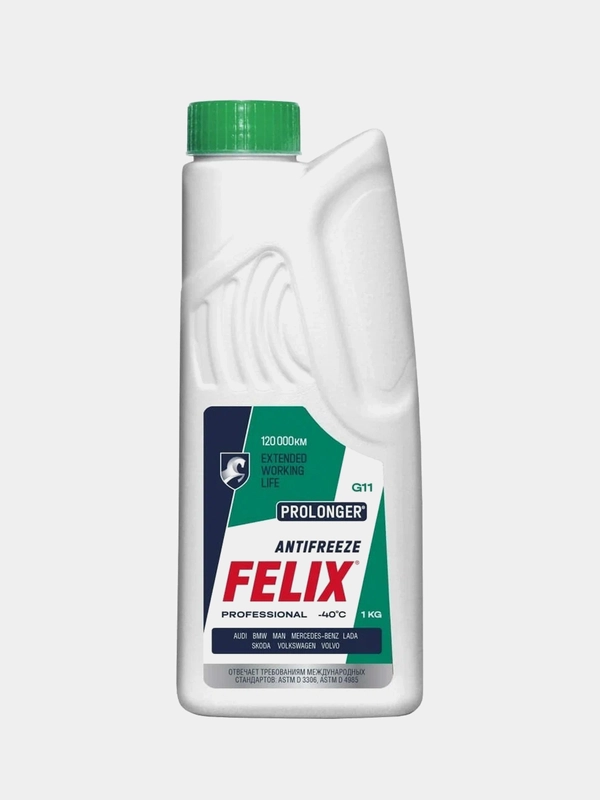Антифриз FELIX "Prolonger", -40С Зеленый, G11, 1 кг