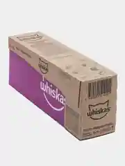 Влажный корм для кошек WHISKAS, паштет с говядиной и печенью, 24 штук по 75 г
