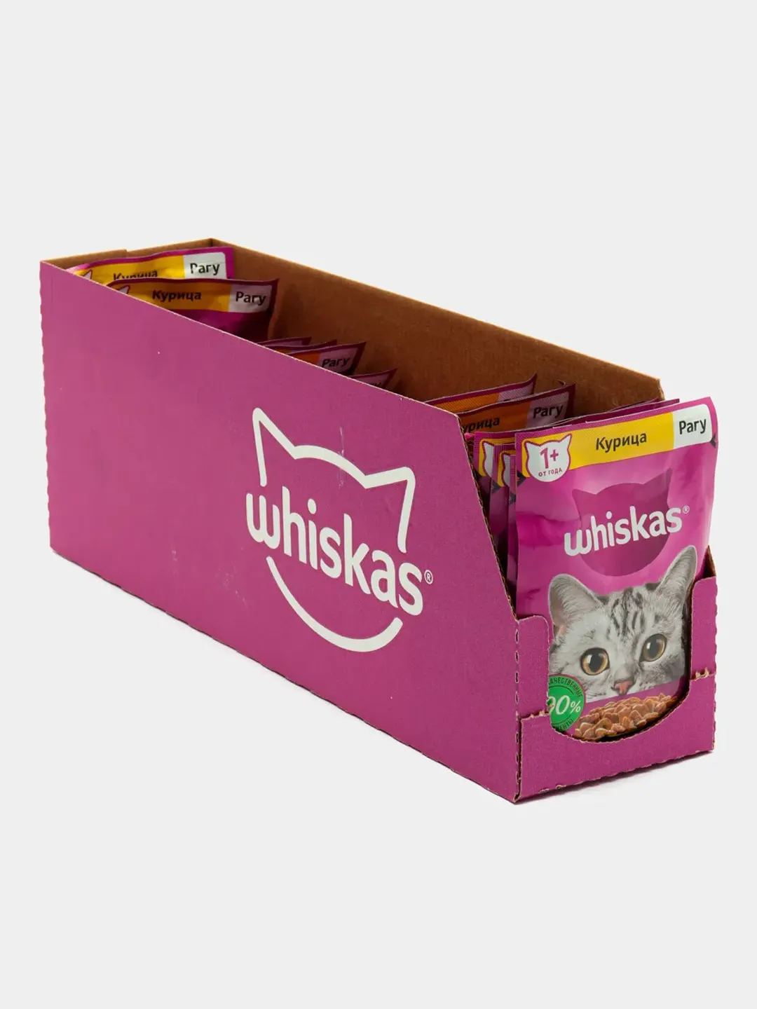 Влажный корм WHISKAS для кошек, рагу с курицей, 28 штук по 75 г купить по  цене 590 ₽ в интернет-магазине KazanExpress