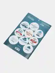 Светло-синий наклейки Новый год