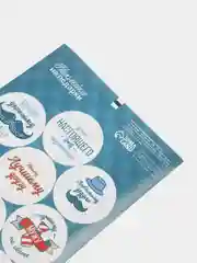 Светло-синий наклейки Новый год
