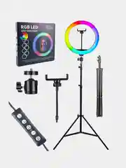 Кольцевая селфи лампа RGB 26 см