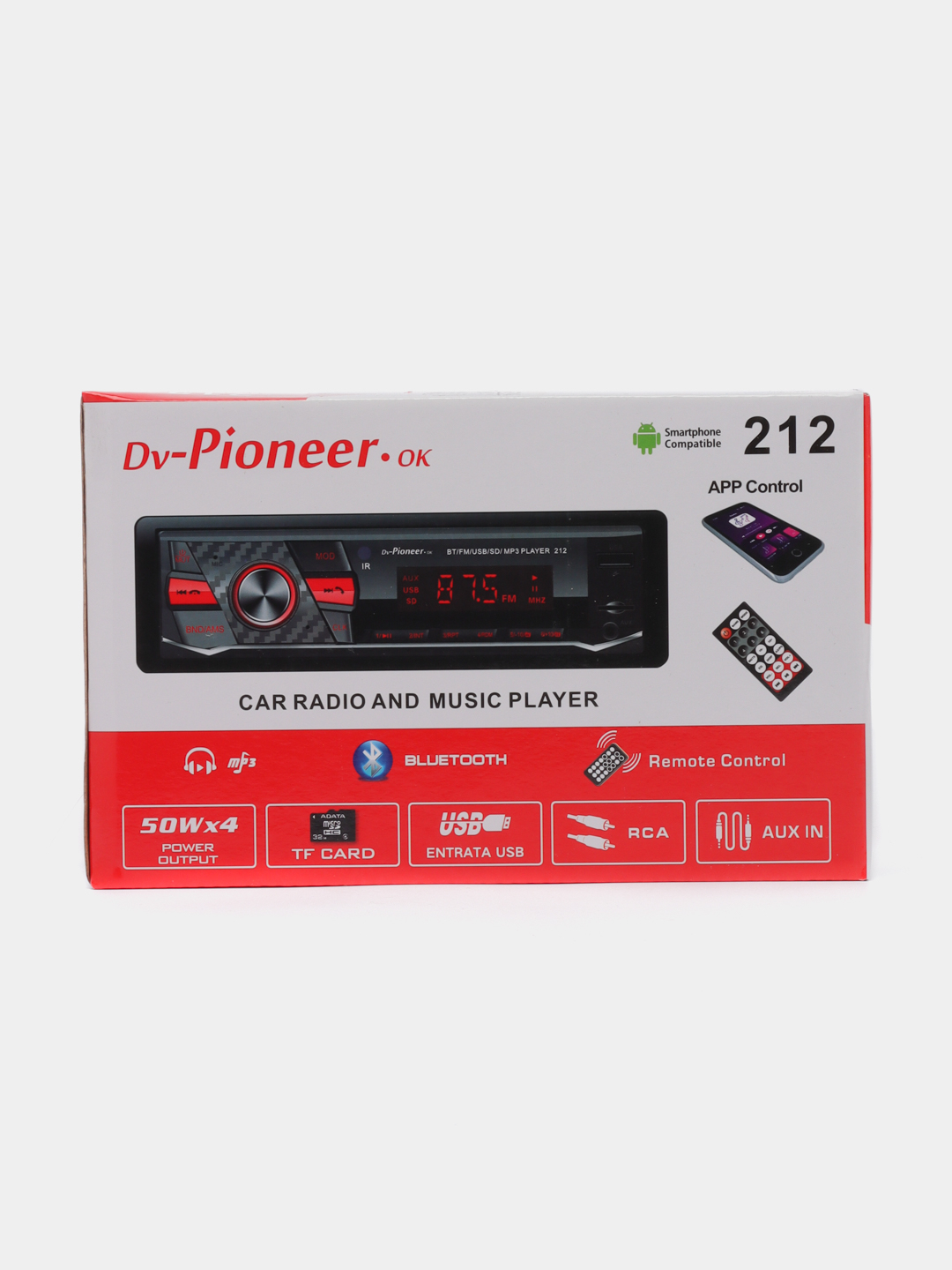 Автомагнитола DV-Pioneer.ok 212, 1 din купить по цене 1550 ₽ в  интернет-магазине KazanExpress