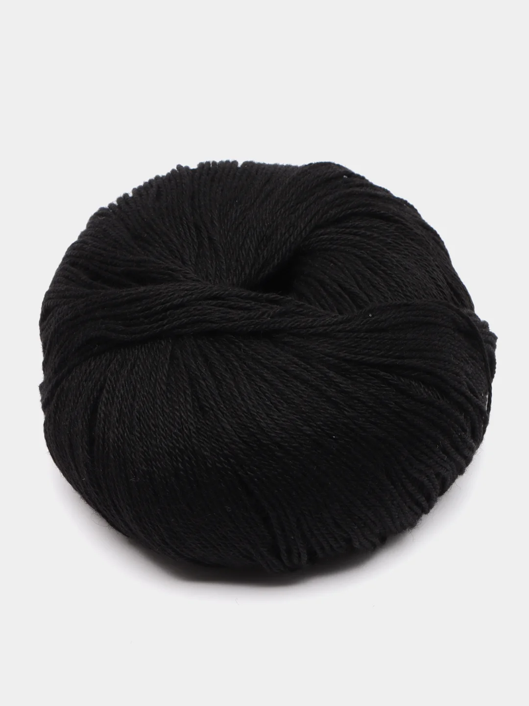 Черный пряжа Cashmere Yarn, 50 г/ 200 м, 60% меринос, 20% вискоза, 15% ПА, 5% кашемир