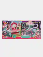 Игровой набор стилиста-парикмахера "Детское трюмо-салон красоты "Enchantimals", 13 предметов
