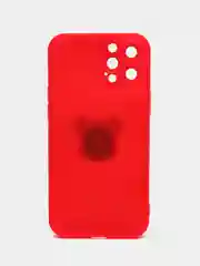 Красный силиконовый чехол на iPhone 12, 14, 11 Pro Max, 12 Pro Max, 13 Pro Max, с попсокетом