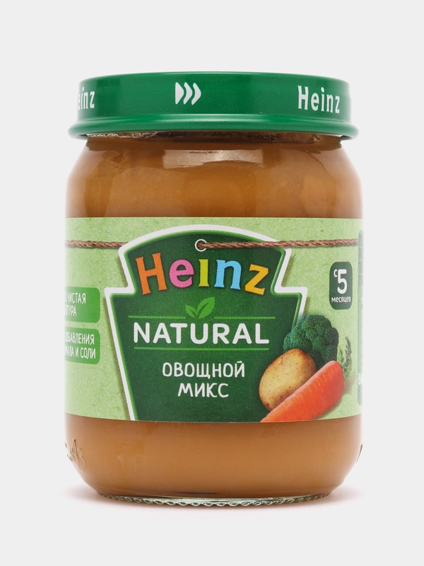 Пюре овощное Heinz "Овощной микс", с 5 месяцев, 120 г