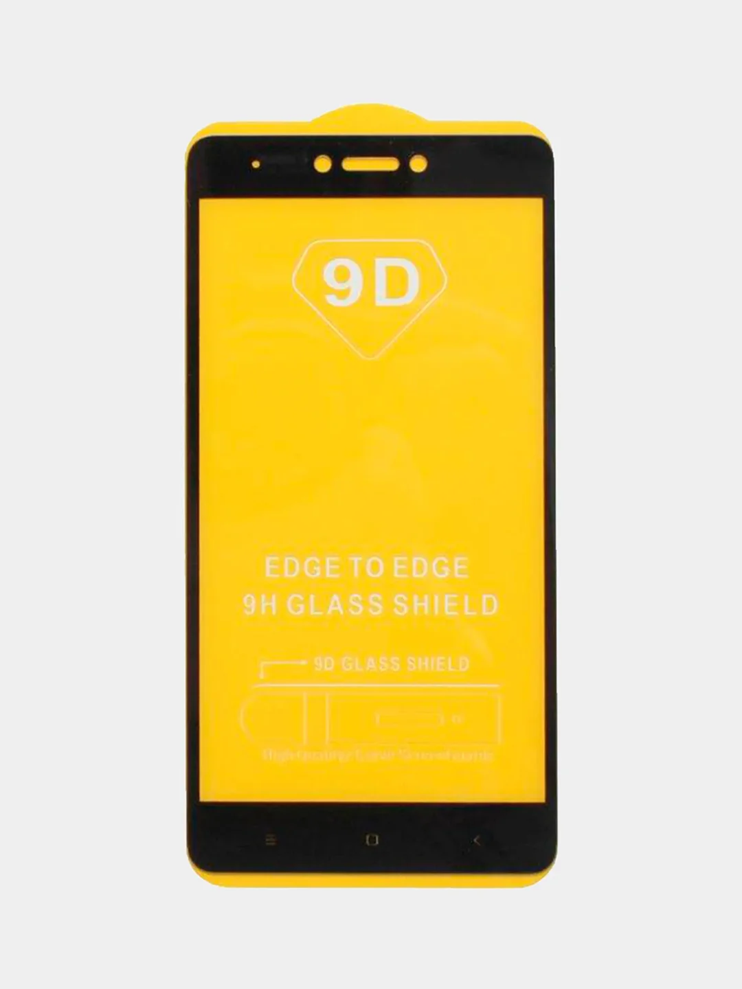 Черный защитное стекло 9D для Xiaomi Redmi Note 4X  Полное покрытие