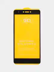 Черный защитное стекло 9D для Xiaomi Redmi Note 4X  Полное покрытие