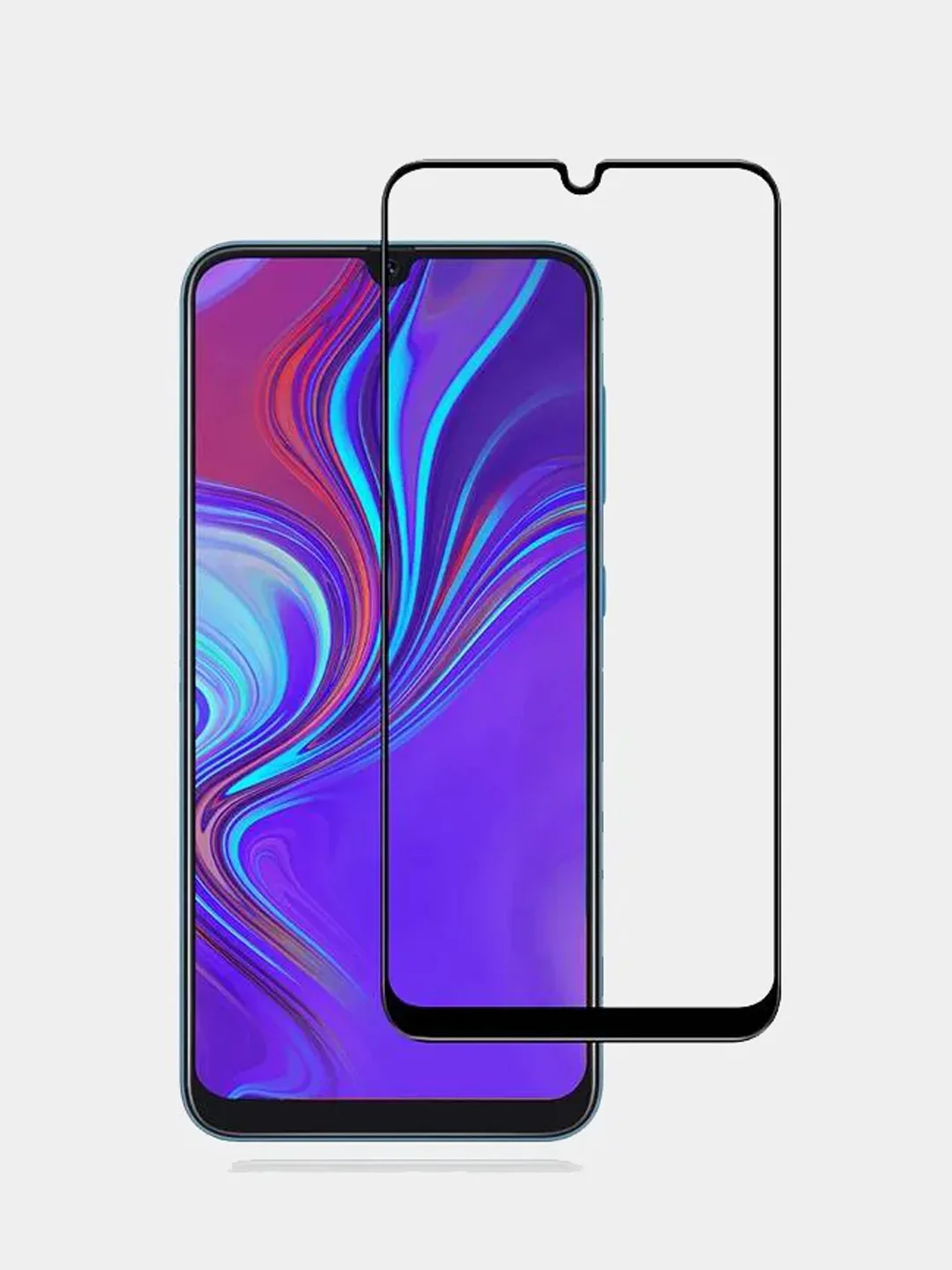 Черный защитное стекло 5D для Samsung Galaxy A50, черное
