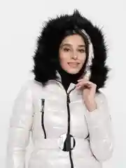 Белый костюм женский зимний горнолыжный, лыжный теплый комплект куртка и брюки, большие размеры