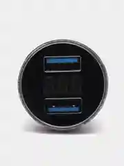 Черный автомобильное зарядное устройство 2USB с дисплеем