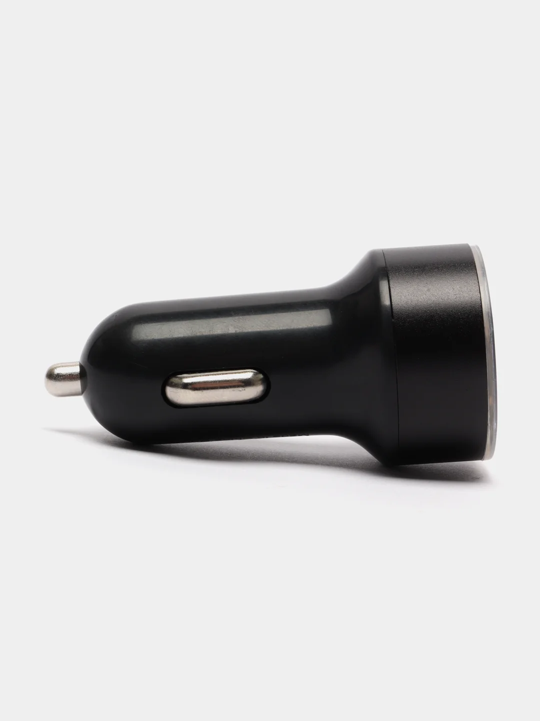 Черный автомобильное зарядное устройство 2USB с дисплеем