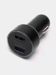 Черный автомобильное зарядное устройство 2USB с дисплеем