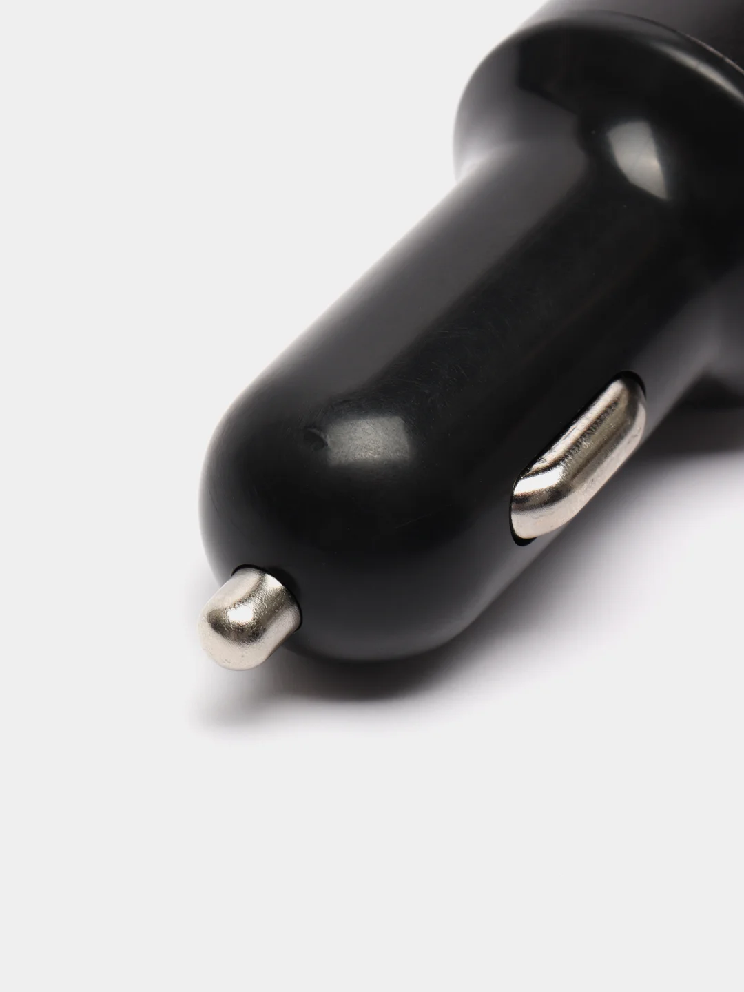 Черный автомобильное зарядное устройство 2USB с дисплеем