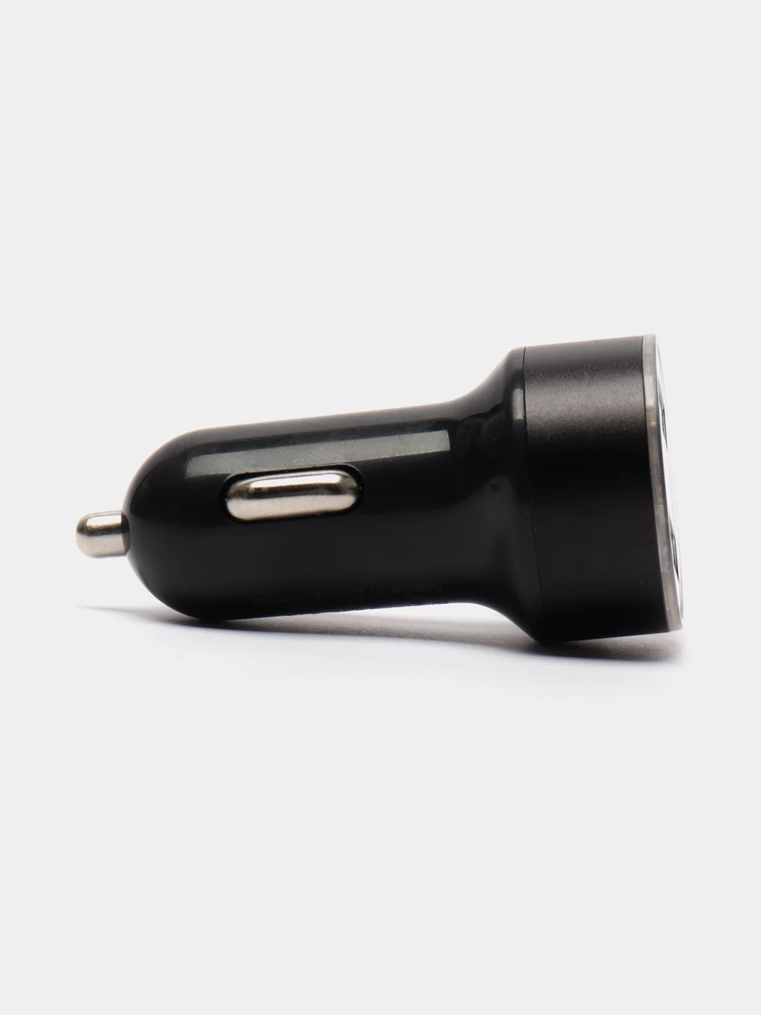 Черный автомобильное зарядное устройство 2USB с дисплеем
